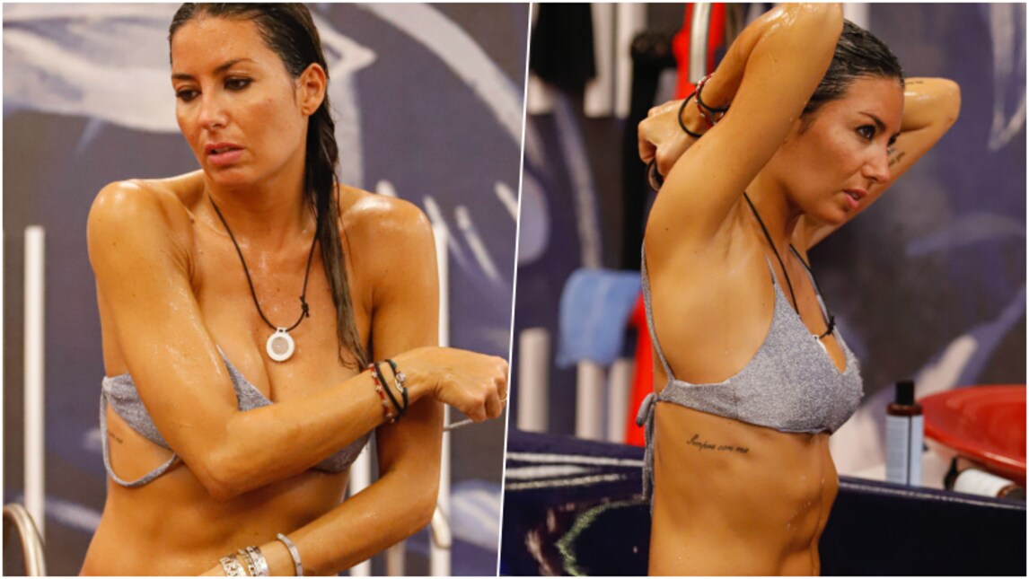 Elisasbetta Gregoraci, il bikini la tradisce: che paura in vasca!