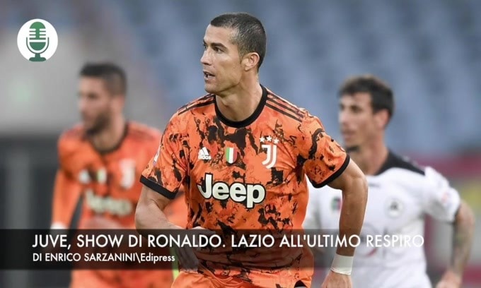 Juve, show di Ronaldo. Lazio all'ultimo respiro