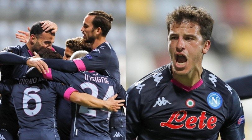Napoli in rimonta sul Rijeka: gol di Demme, Mertens non si sblocca