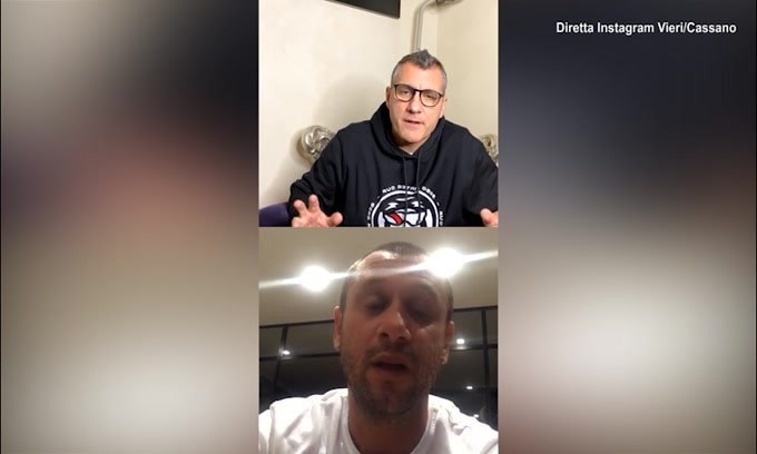 Cassano: "Se non ti alleni bene con Ibra ti attacca al muro.."