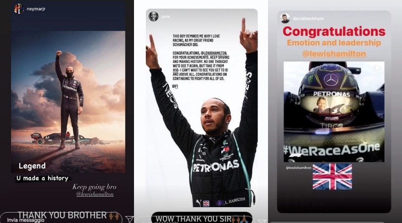 F1 Hamilton, da Pelé a Neymar: tutti i complimenti per i 7 Mondiali FOTO