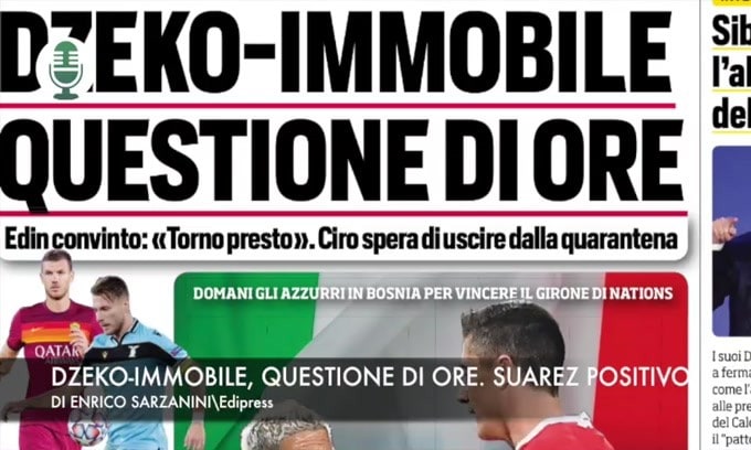 Dzeko-Immobile, questione di ore. Suarez positivo