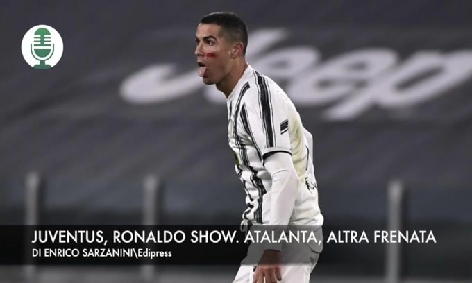 Juventus, Ronaldo show. Atalanta, altra frenata