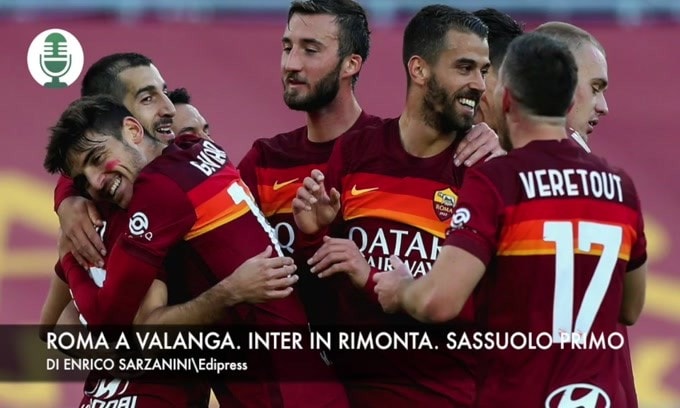 Roma a valanga. Inter in rimonta. Sassuolo primo