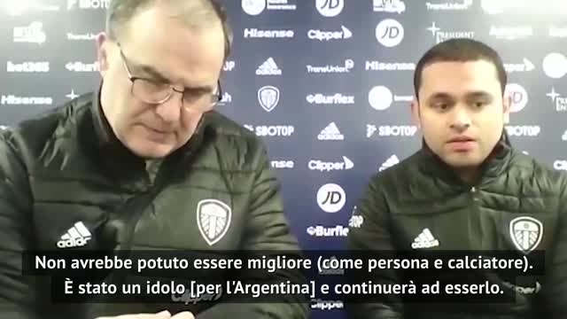 Bielsa: "Maradona idolo, perderlo ci fa sentire deboli"