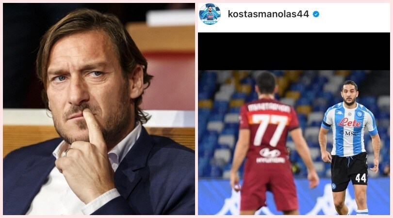 Totti e quel “like“ a Manolas che non è piaciuto ai tifosi della Roma