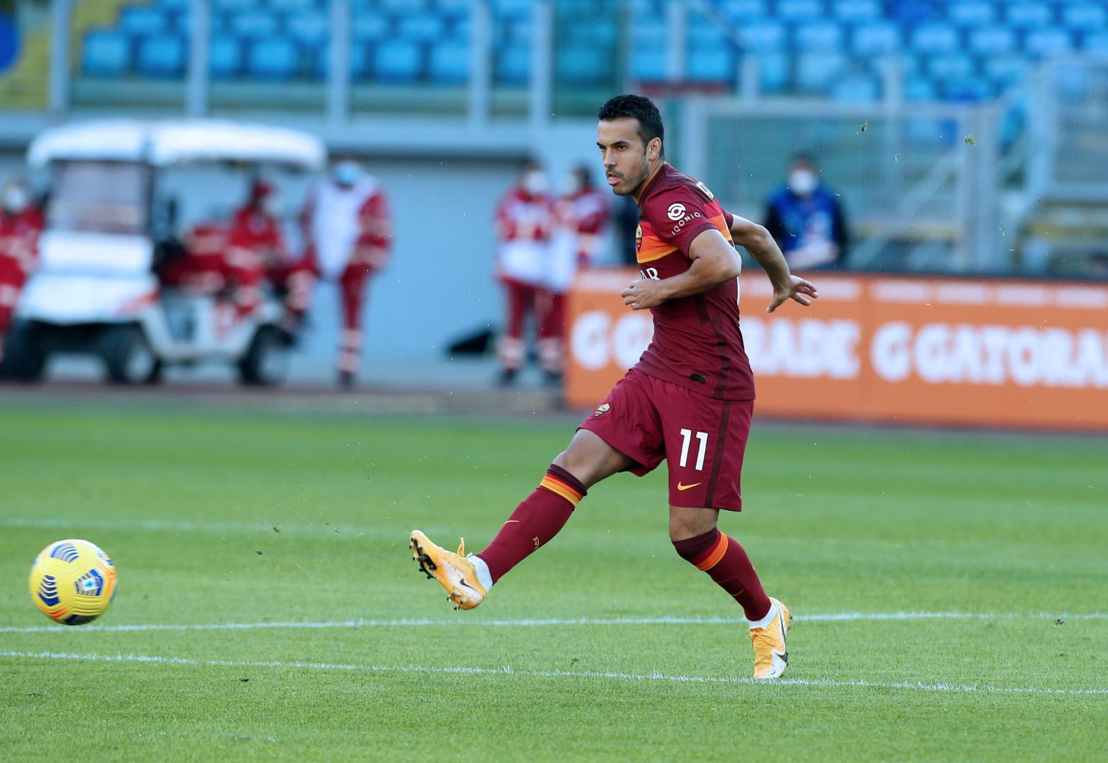 Roma , problema al flessore per Pedro: in dubbio contro la Samp