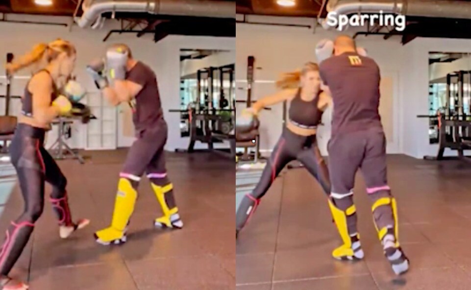 Elisabetta Canalis e il kickboxing, che passione