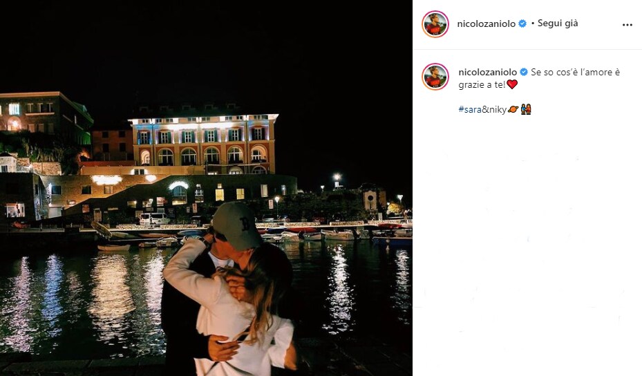 Zaniolo, il bacio e la dedica social. Novità in arrivo?