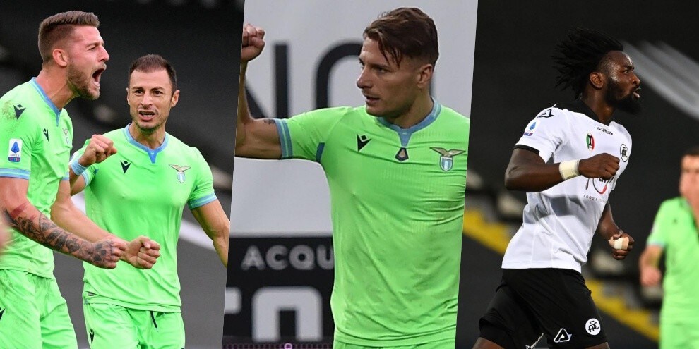 Immobile e Milinkovic, la Lazio va: Spezia battuto 2-1