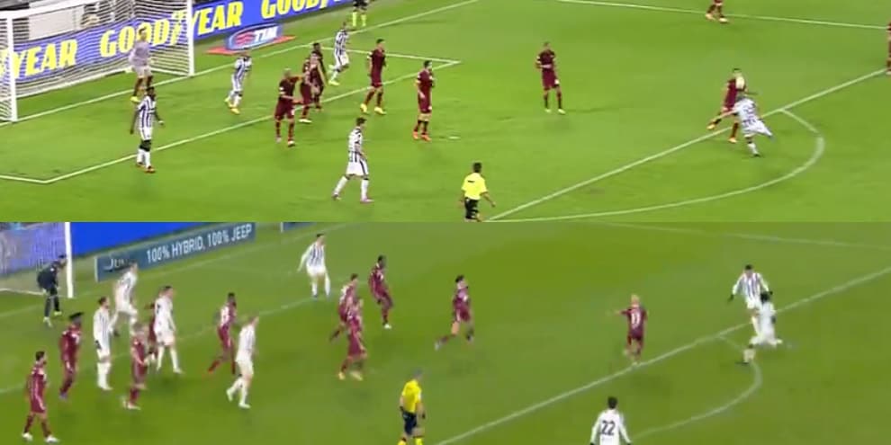 Juve-Torino, gol di Cuadrado annullato: la sequenza