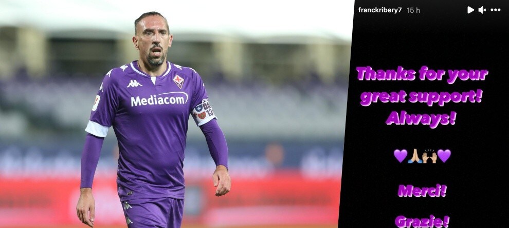 Fiorentina, senti Ribery: “Ringrazio i tifosi per il supporto“