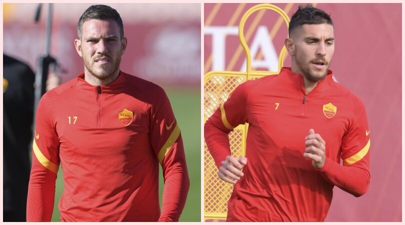 Roma, Veretout e Pellegrini in gruppo. Ansia Mirante, out Mancini