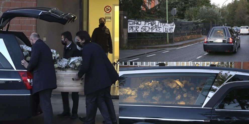 Paolo Rossi, il feretro lascia l'obitorio di Siena