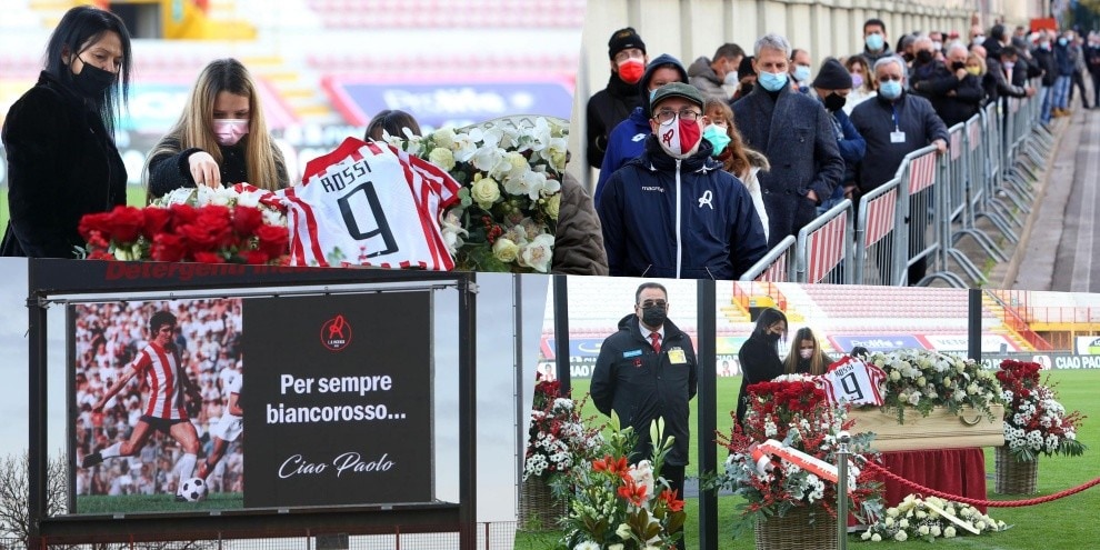 Paolo Rossi, l'ultimo saluto nello stadio del Vicenza