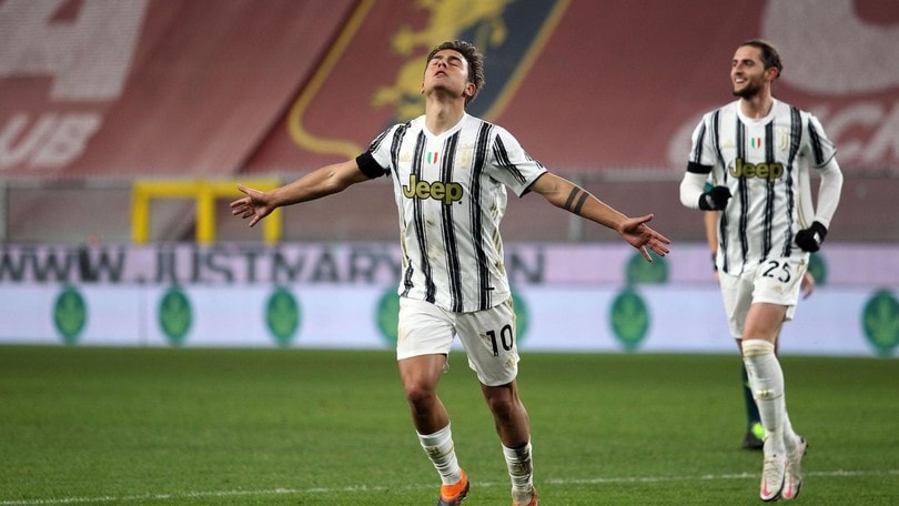 Dybala al primo gol in campionato e Ronaldo di rigore: la Juve batte il Genoa