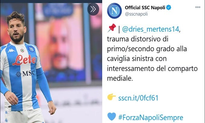 Napoli, Mertens 'saluta' in anticipo il 2020