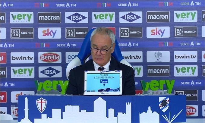 Ranieri: "Tutto chiarito con Candreva? Certo...altrimenti non giocava"