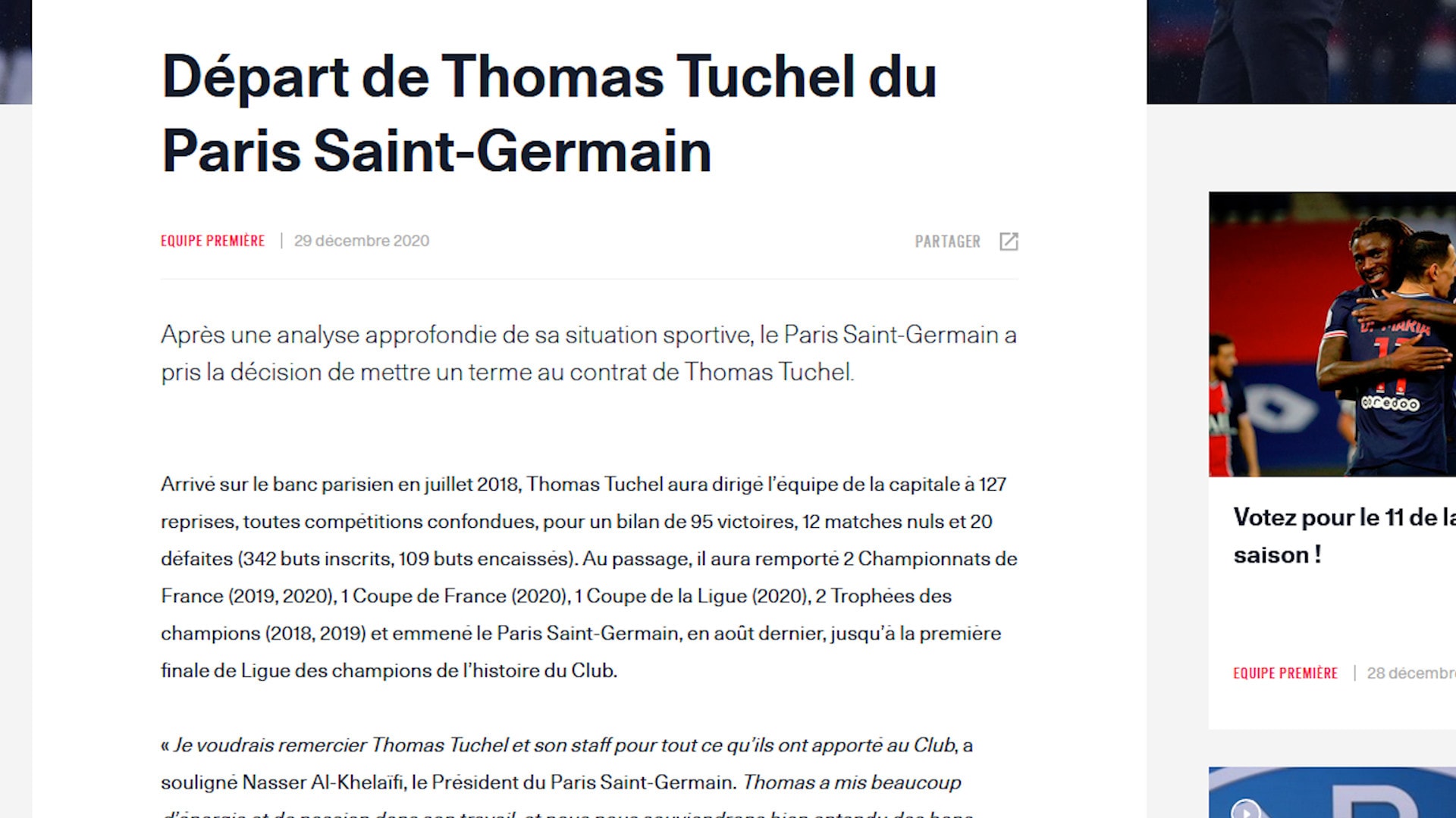 PSG, ufficiale: Tuchel è stato esonerato