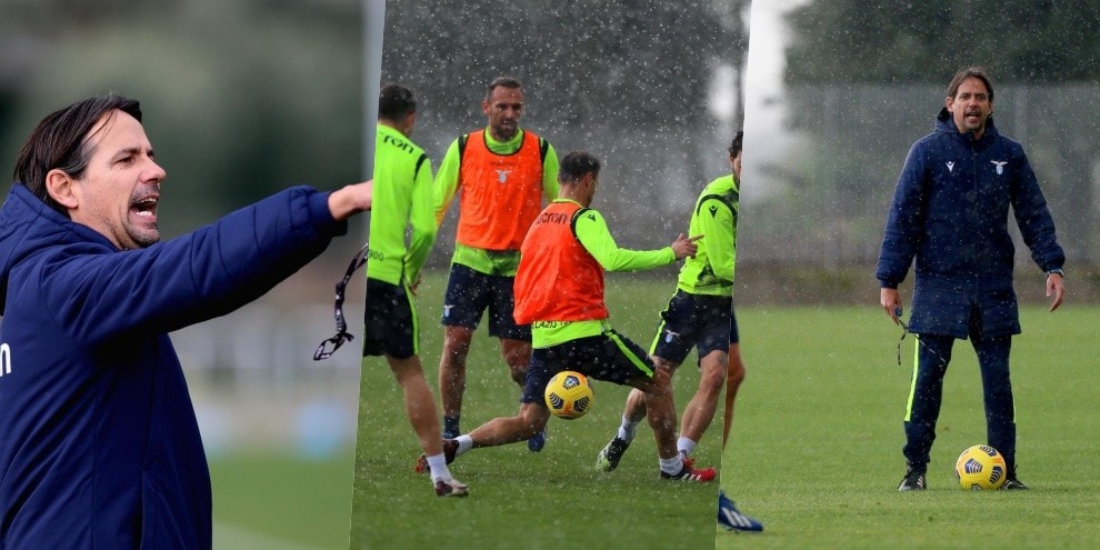 Lazio, grinta Inzaghi in allenamento