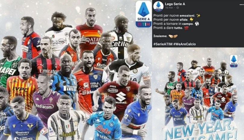 Lega Serie A, figuraccia social: dimentica la Lazio negli auguri