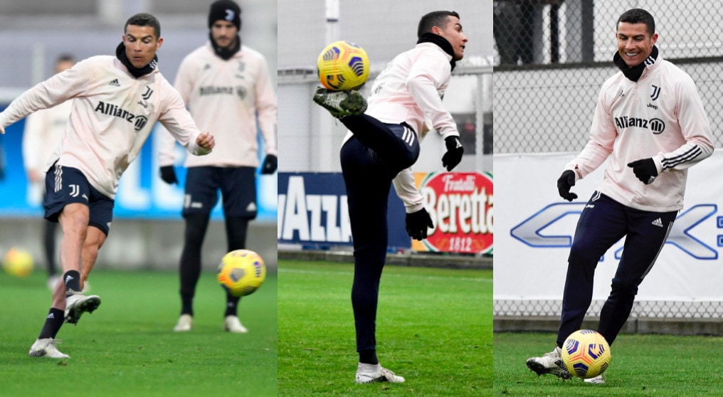 Cristiano Ronaldo, che show nel primo allenamento del 2021