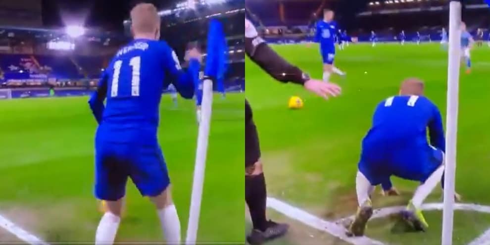 Chelsea, Werner da ridere: la bandierina lo manda ko