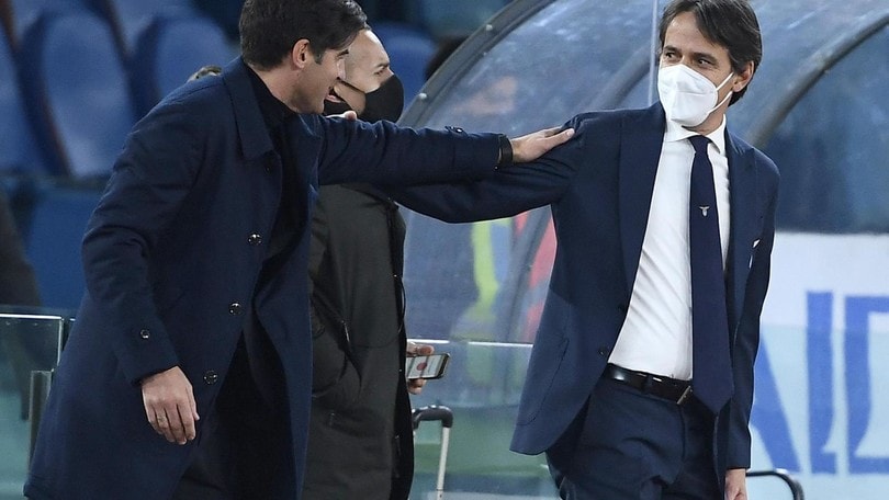 Inzaghi-Fonseca, pacca sulle spalle prima di Lazio-Roma