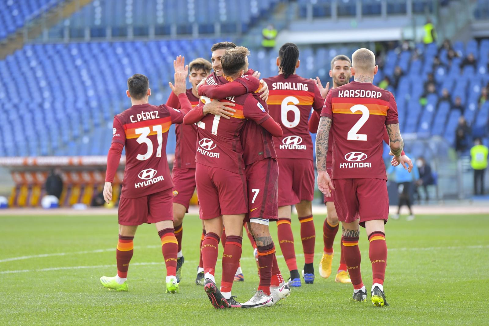 Roma, 4-3 allo Spezia: Pellegrini salva Fonseca