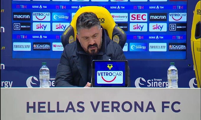 Gattuso: "Il Verona ci ha surclassato fisicamente"