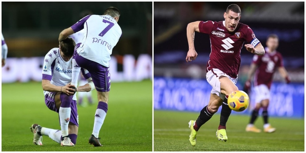 La Fiorentina sfiora il colpo in nove: 1-1 a Torino, gol di Ribery e Belotti