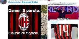 Milan primo nella classifica dei rigori a favore: sui social partono le ironie