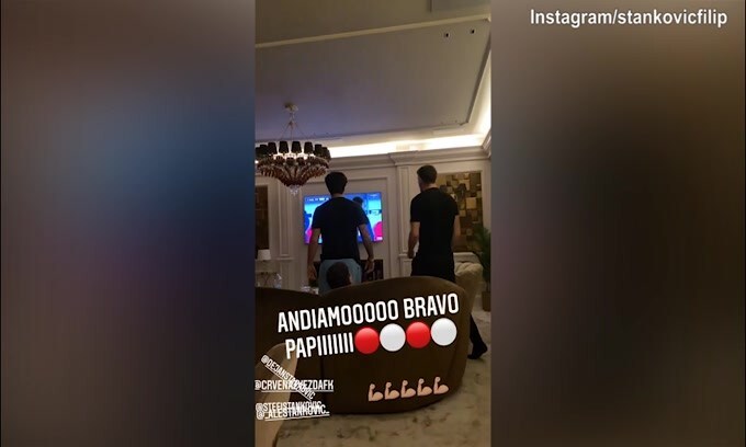 Filip Stankovic, che esultanza per il pari del padre!