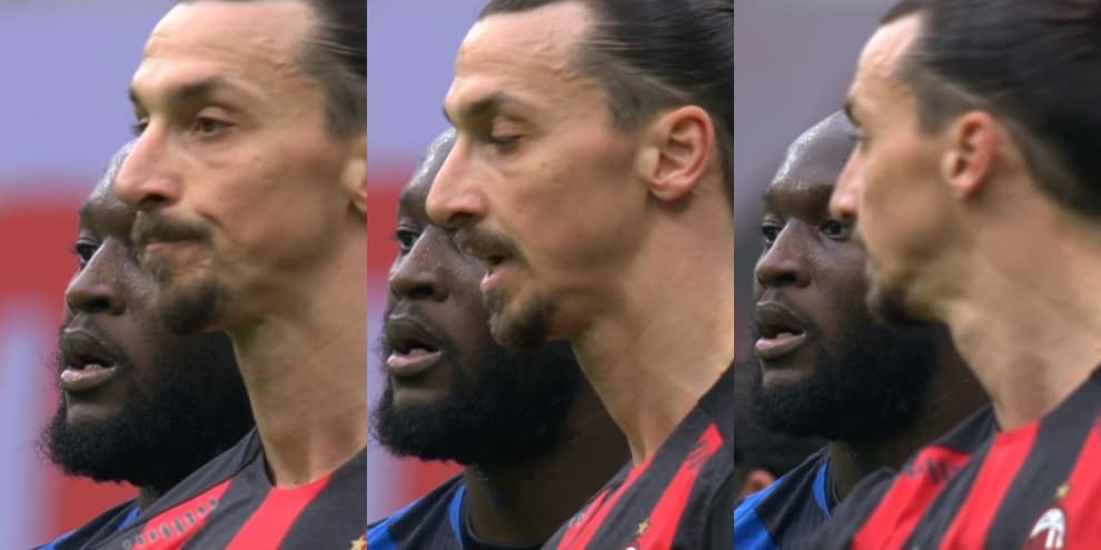 Ibrahimovic e Lukaku, che occhiatacce durante Milan-Inter!