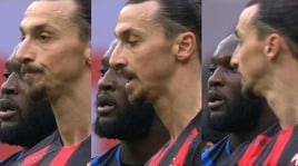 Ibrahimovic e Lukaku, che occhiatacce durante Milan-Inter!