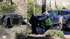 Tiger Woods, le immagini del terribile incidente in auto
