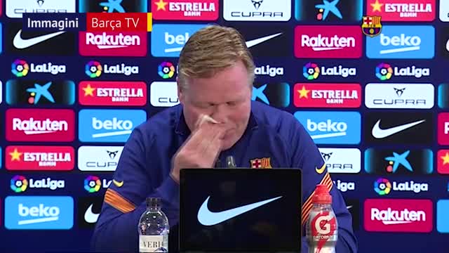 Koeman shock, sangue dal naso in conferenza