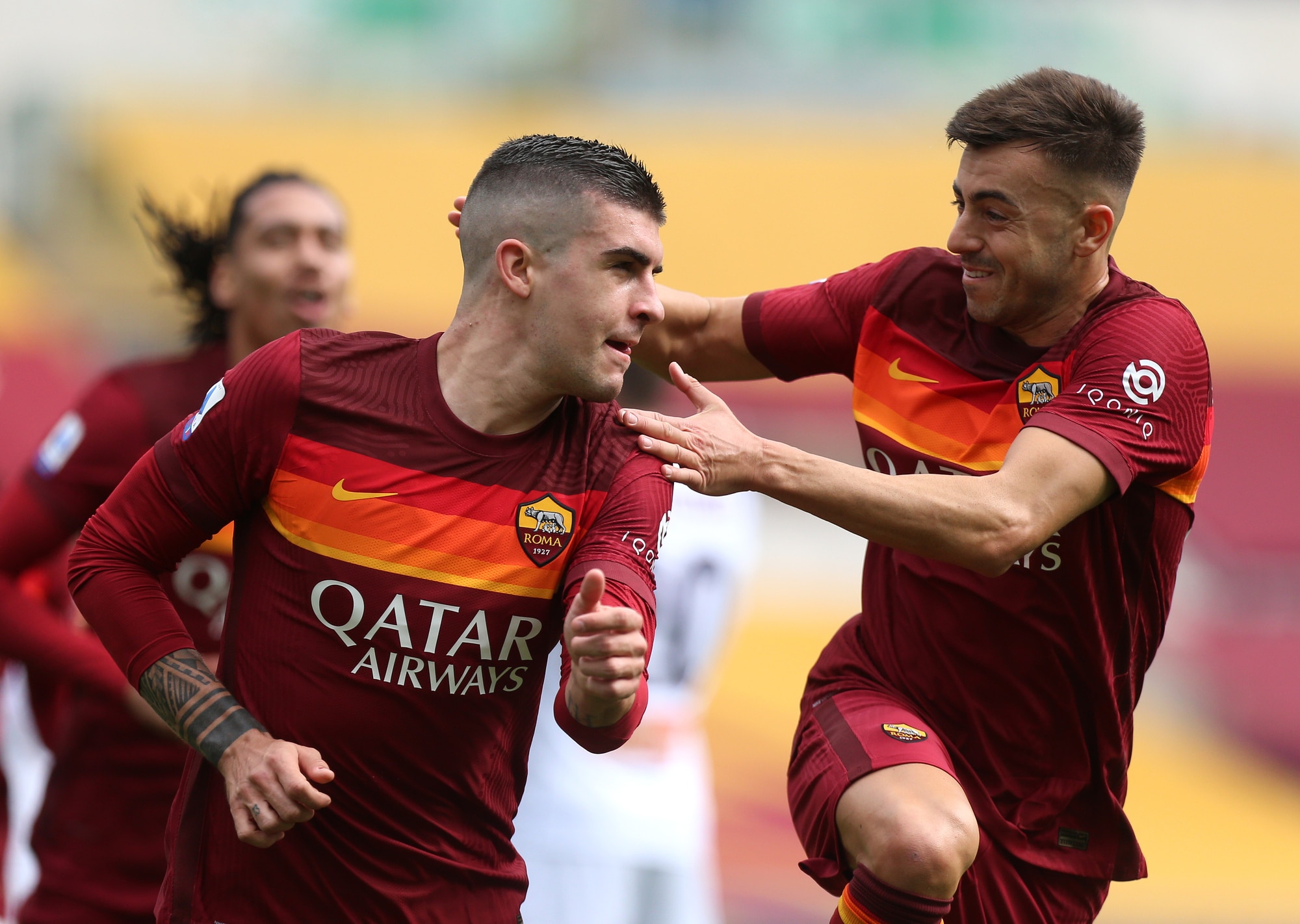 Mancini vola in cielo e batte Marchetti: Roma-Genoa 1-0