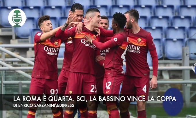 La Roma è quarta. Sci, la Bassino vince la Coppa del mondo