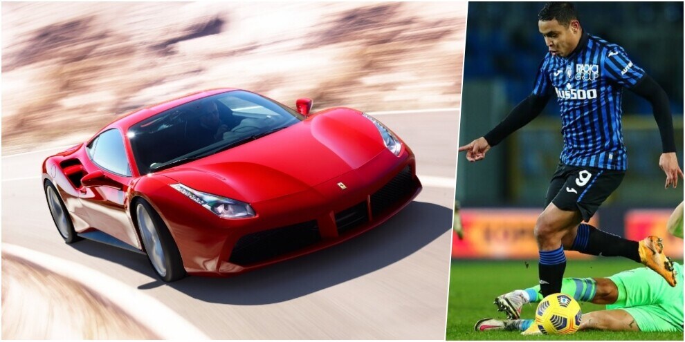 Luis Muriel e la sua Ferrari 488 GTB