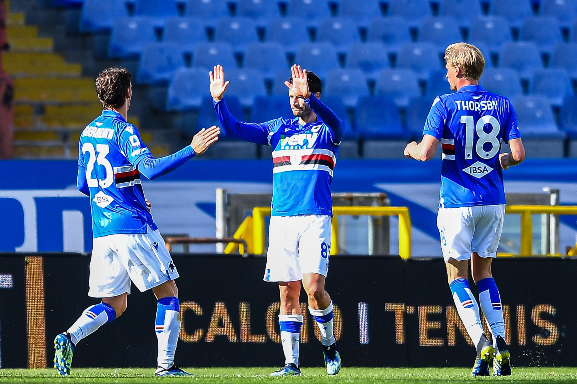 Candreva gol, Ranieri sorride: la Sampdoria piega il Torino