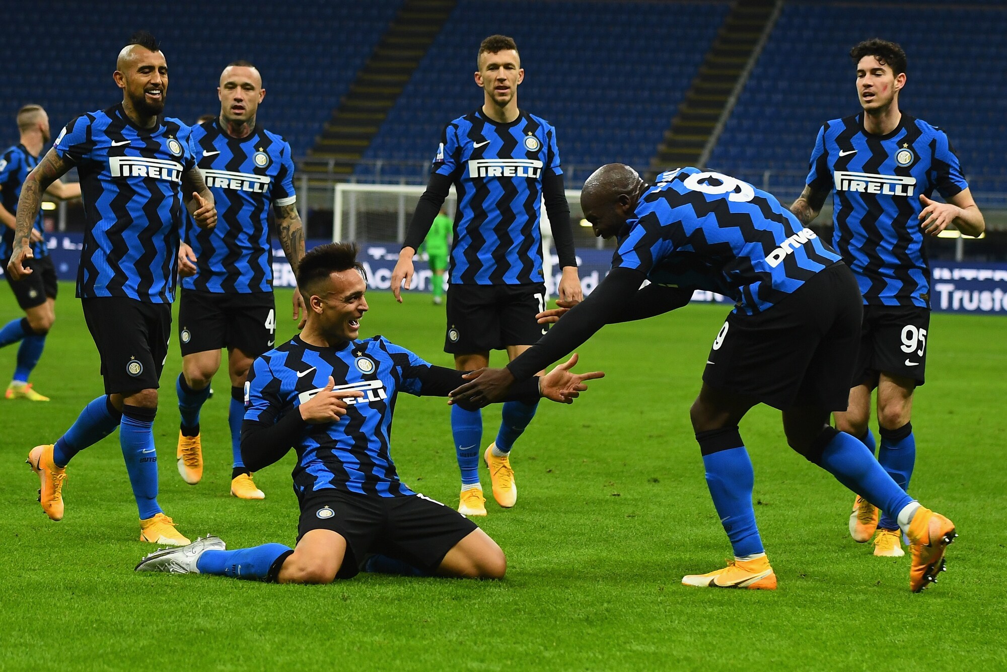 Inter, Conte e un attacco atomico: mai cosi prolifico
