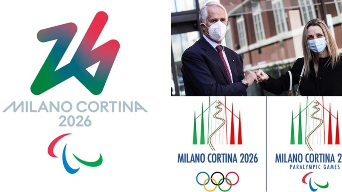 Malagò e la Vezzali presentano Futura, il logo di Milano-Cortina