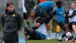Inter, che duelli in allenamento: Hakimi fa male a Sanchez