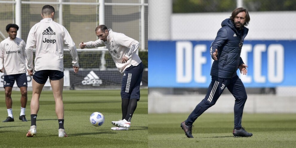 Chiellini stupisce Pirlo: tacco show in allenamento