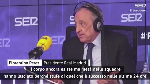 Florentino Perez non si arrende: "Super League in standby"