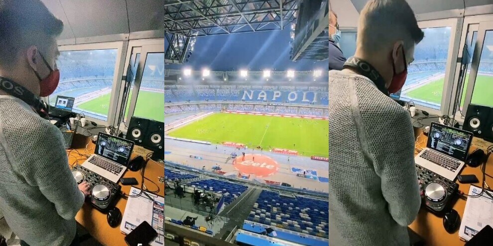 Napoli, dentro il Maradona deserto con la musica di Decibel Bellini