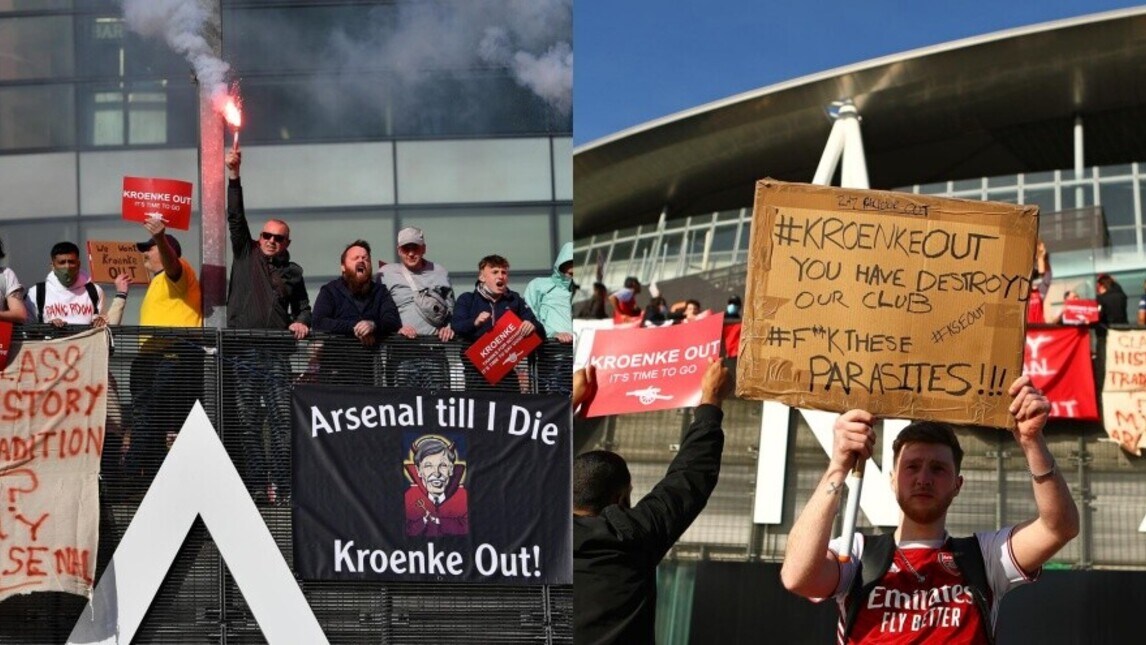 Superlega, si scatena la protesta dei tifosi dell'Arsenal