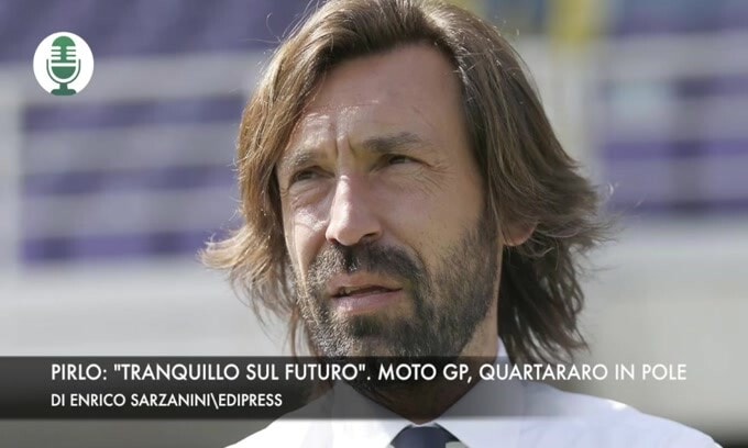 Pirlo: "Tranquillo sul futuro". Moto Gp, Quartararo in pole