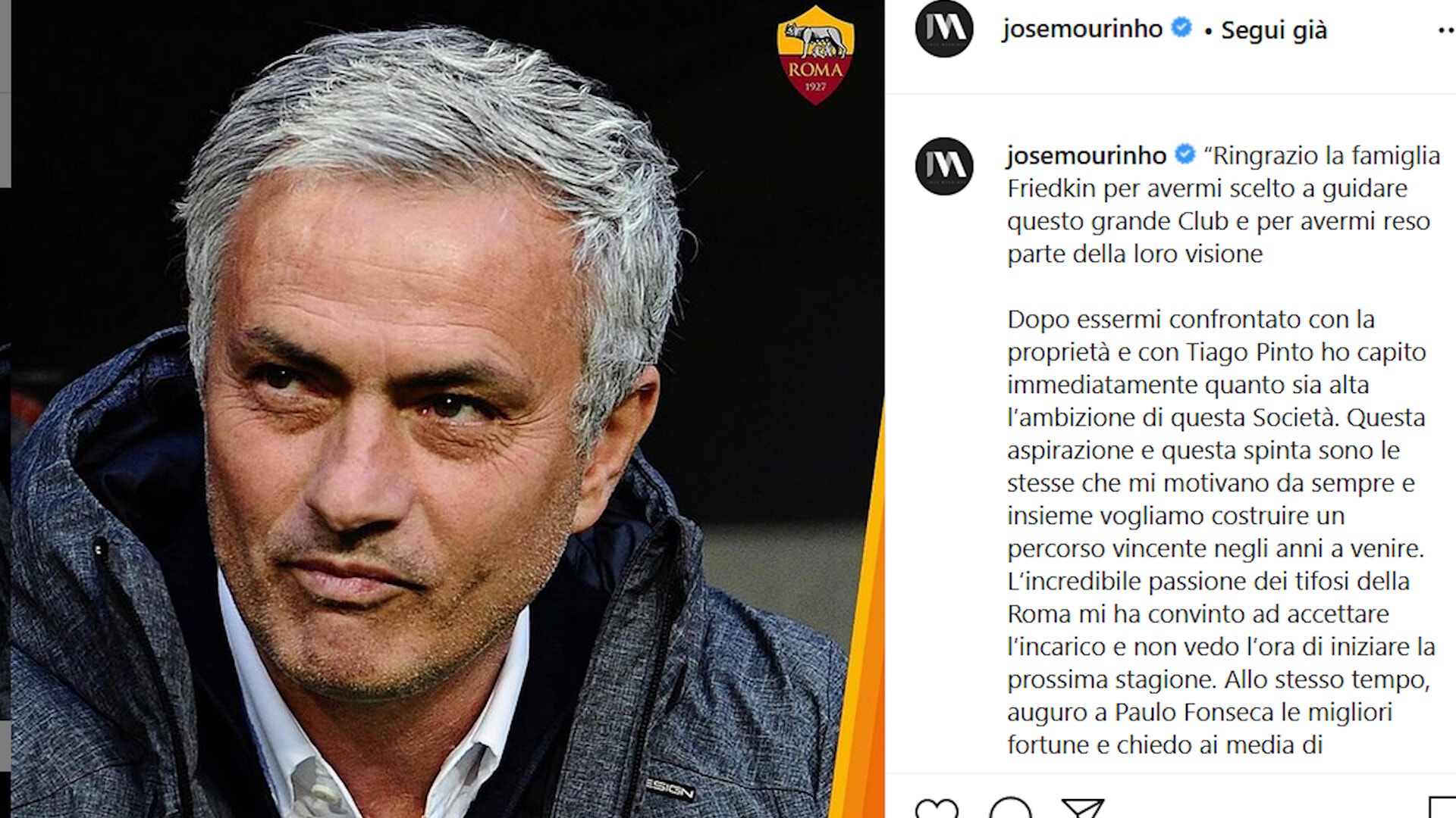 Clamoroso Roma: preso Mourinho!